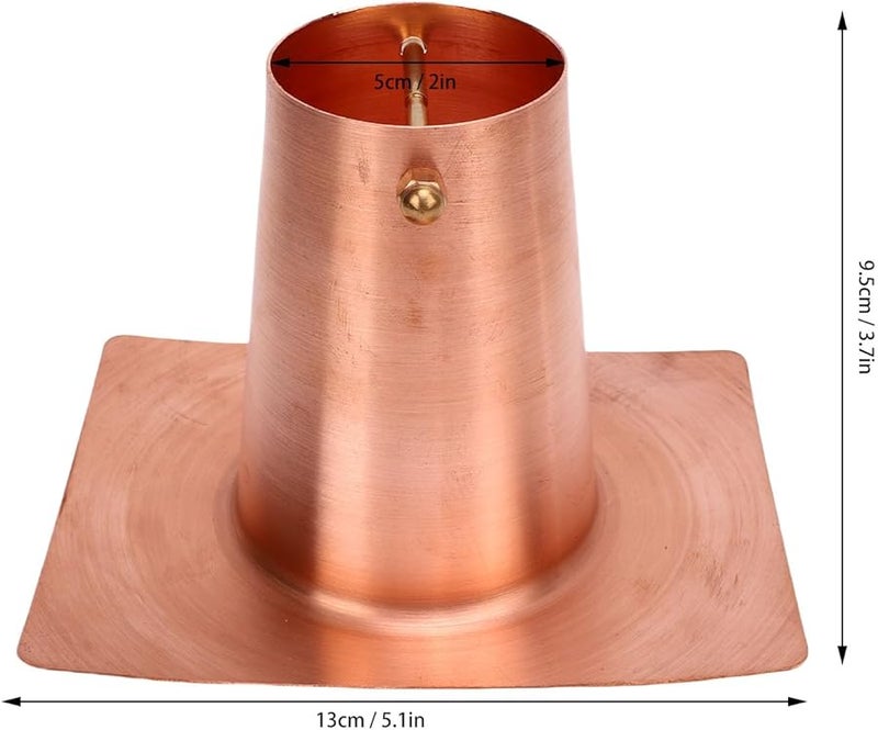 محول مزراب نحاسي نقي لتركيب سلسلة المطر 5 1x3 7 بوصة - Image 5